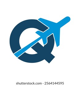 Travel Logo combine with letter Q vector template