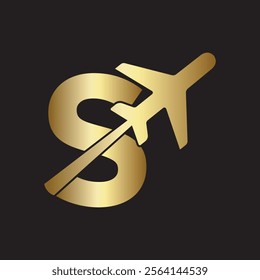 Travel Logo combine with letter S vector template