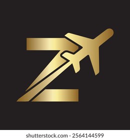 Travel Logo combine with letter Z vector template