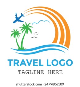 Logo de viaje - Agencia de viajes - Ilustración vectorial.