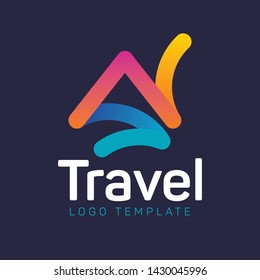 Travel logo. Travel company logo. Logo template.