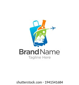 Travel Logo concept, Detailed travel logo theme, Travel Agency vector logo design template