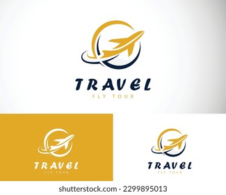 logotipo de viaje diseño creativo icono de avión moderno