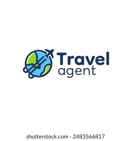 Diseño de logotipo de viaje y logotipo de agencia de viajes