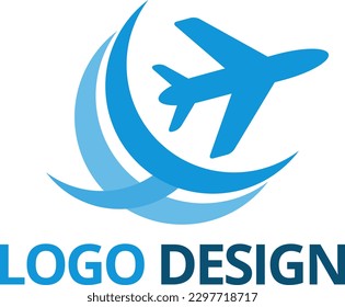 Travel logo design blue color