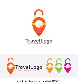 Travel logo design. Holiday, Vacation and Travel agency logo concept. Vector logo template