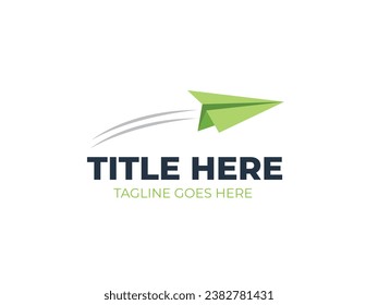 Travel Logo Design with a Paper Plane