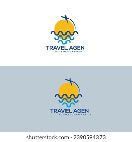 Diseño de logotipo de viaje para plantilla