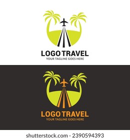 Diseño de logotipo de viaje para plantilla