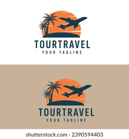 Diseño de logotipo de viaje para plantilla