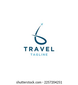 Travel logo design template flat vector