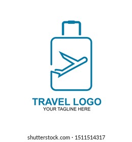 Travel Logo Design Template. Icon Plane Travel Vector