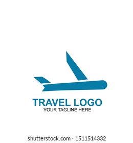 Travel Logo Design Template. Icon Plane Travel Vector