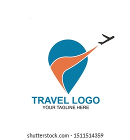 Travel Logo Design Template. Icon Plane Travel Vector