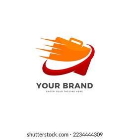 Travel logo design template with online ordering. Fast and convenient service to the destination. travel logo for business agency.