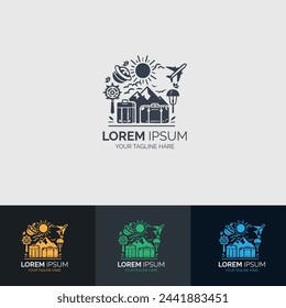 Travel logo design template for travel and tourism agency.