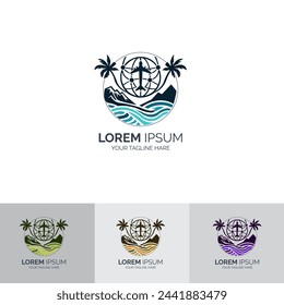 Plantilla de diseño de logotipo de viaje para agencia de viajes y turismo.