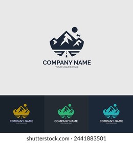 Travel logo design template for travel and tourism agency.