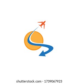 Plantilla de diseño del logotipo de viaje. Vector