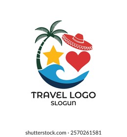 Travel logo design template vector