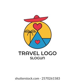 Travel logo design template vector