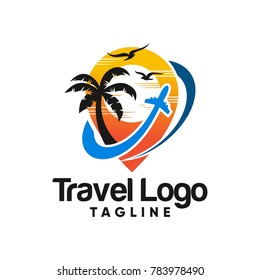 travel logo design vector