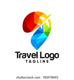 travel logo design vector