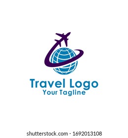 Travel Logo Design Vector Illustration