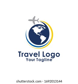 Travel Logo Design Vector Illustration