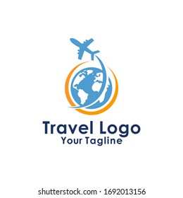 Travel Logo Design Vector Illustration