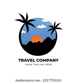 Travel logo design vector template