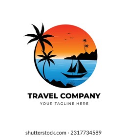 Vectorvorlage für das Design von Logos für Reisen