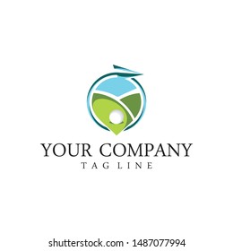 Travel logo designs vector golf