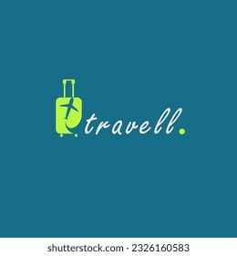Travel Logo Hand drawn lettering Vector illustration Airplane icons. Airlines. Plane