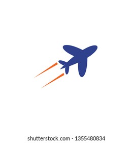 Travel logo icon design with plane icon design template