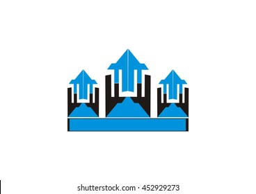 travel logo icon temple