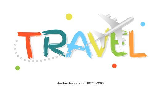 Logotipo de viaje o concepto de vector de iconos. Ilustración vectorial de viaje aislada e imprimible.