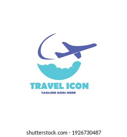 Travel Logo Icon, Vector Design. Summer travel logo icon vector template, Travel agency vector logo template.