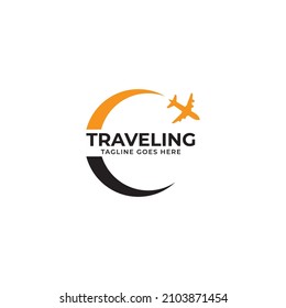Ilustración de diseño vectorial del icono del logotipo de viaje.