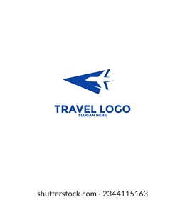 Vector de icono del logotipo de viaje, plantilla del logotipo de viaje simple