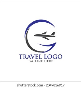 Plantilla vectorial de icono del logotipo de viaje.