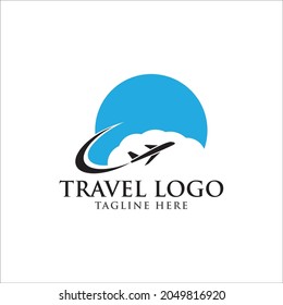 Plantilla vectorial de icono del logotipo de viaje.