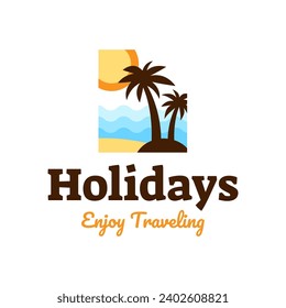 Travel logo icon vector template on white background