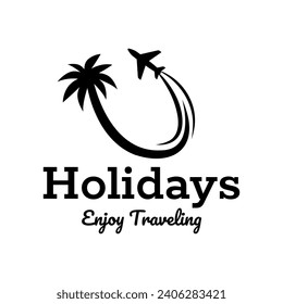 Travel-Logo-Symbol, Vektorgrafik-Vorlage auf weißem Hintergrund