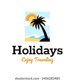 Travel logo icon vector template on white background