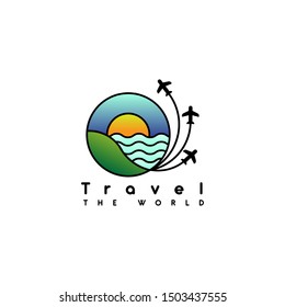 travel logo illustration in vector