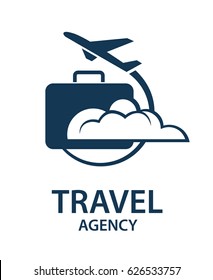 Travel Logo Image Suitcase Airplane Vector Stock Vector (Royalty Free ...