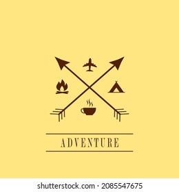 Travel logo in minimalist classic style