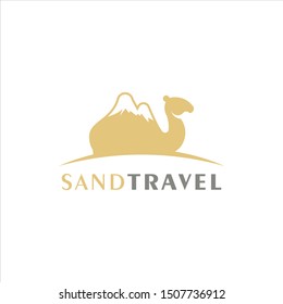 travel logo modern fun camel tourism animal vector design icon template idea