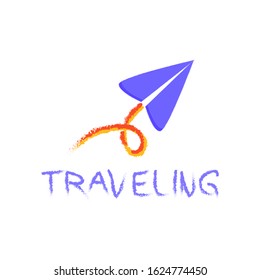 Travel Logo with normal and dark mode for travel and airlines company